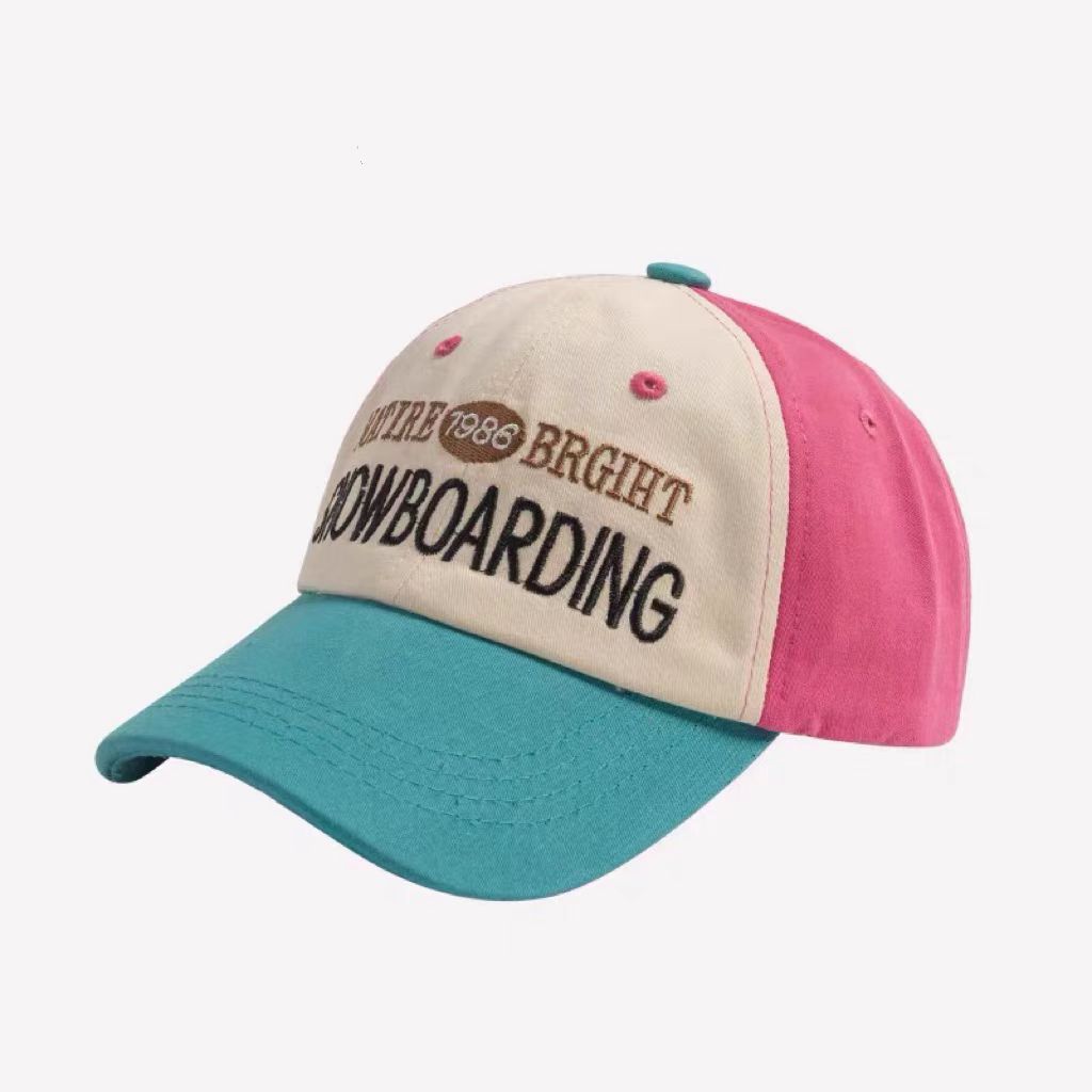 UN-0022 6 panel color block washed nstructured dad hat