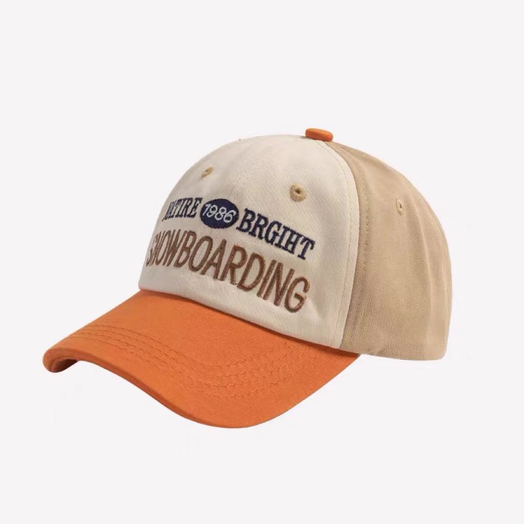 UN-0022 6 panel color block washed nstructured dad hat