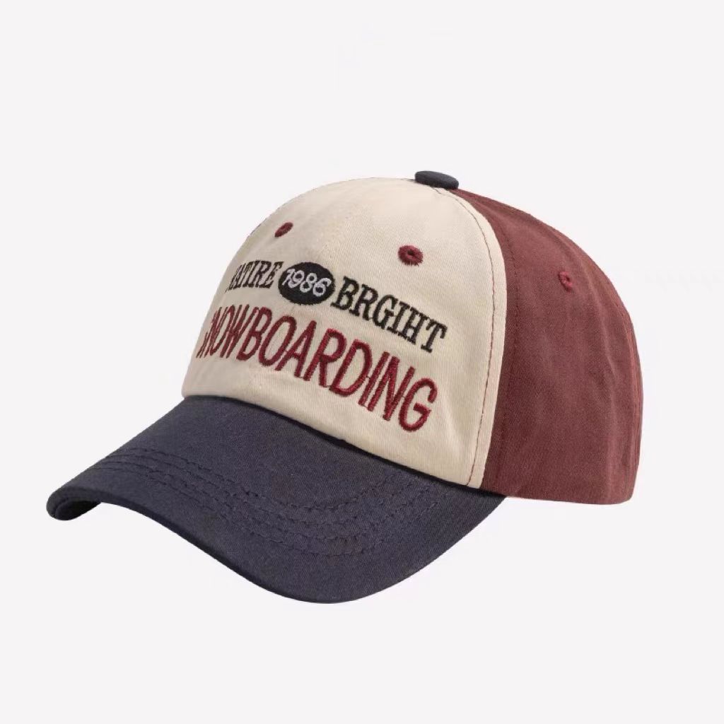 UN-0022 6 panel color block washed nstructured dad hat