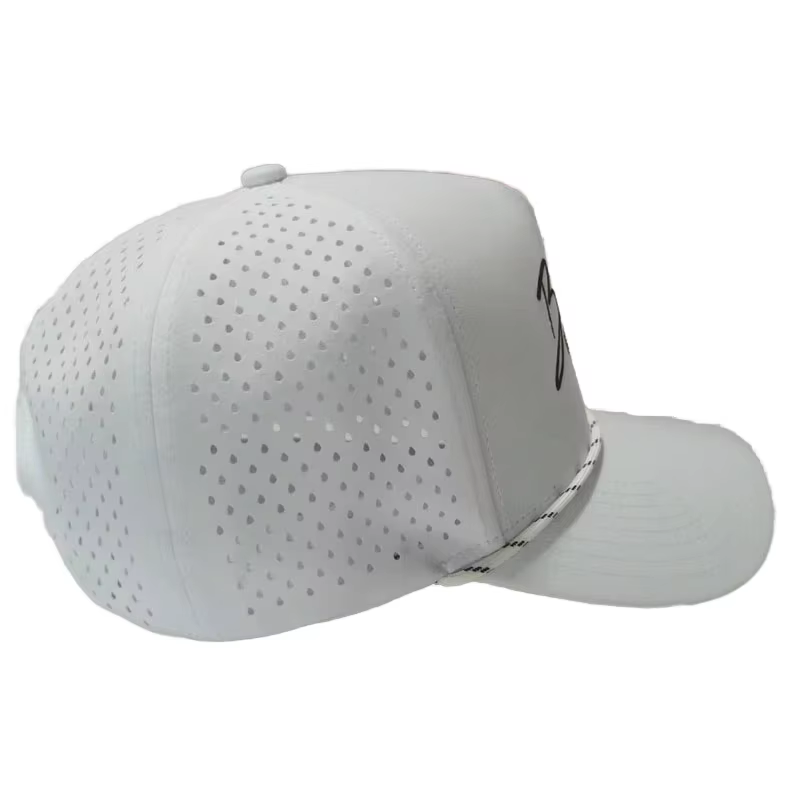 UN-0029 5 panel perforated performance rope baseball cap