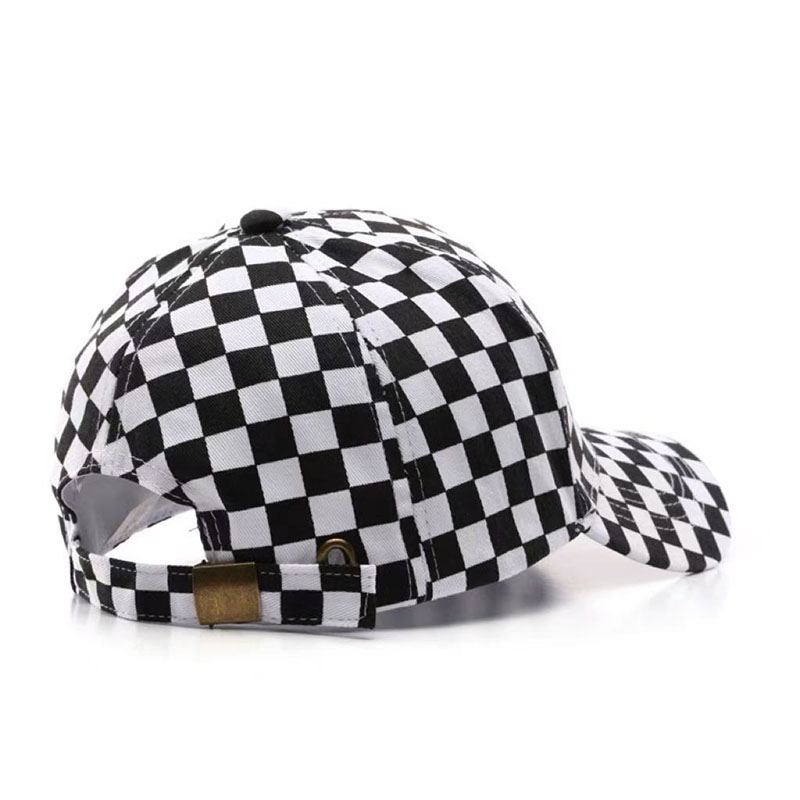 UN-0032 6 panel checkerboard structured baseball cap