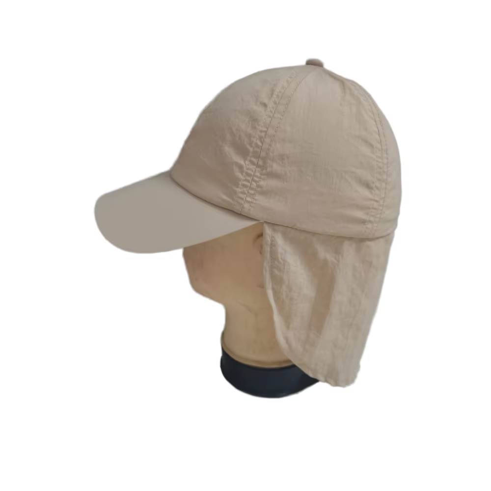 UN-0068 6 panel nylon neck flap baseball cap