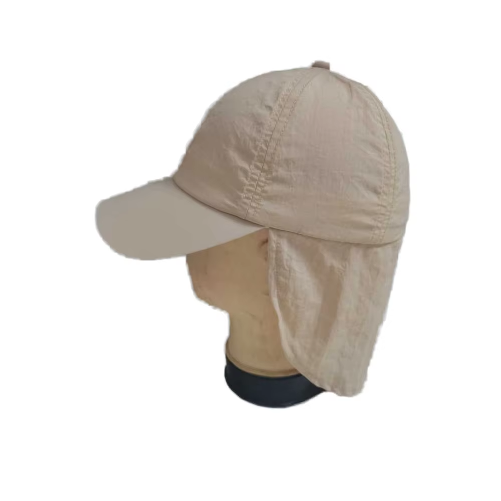 UN-0068 6 panel nylon neck flap baseball cap