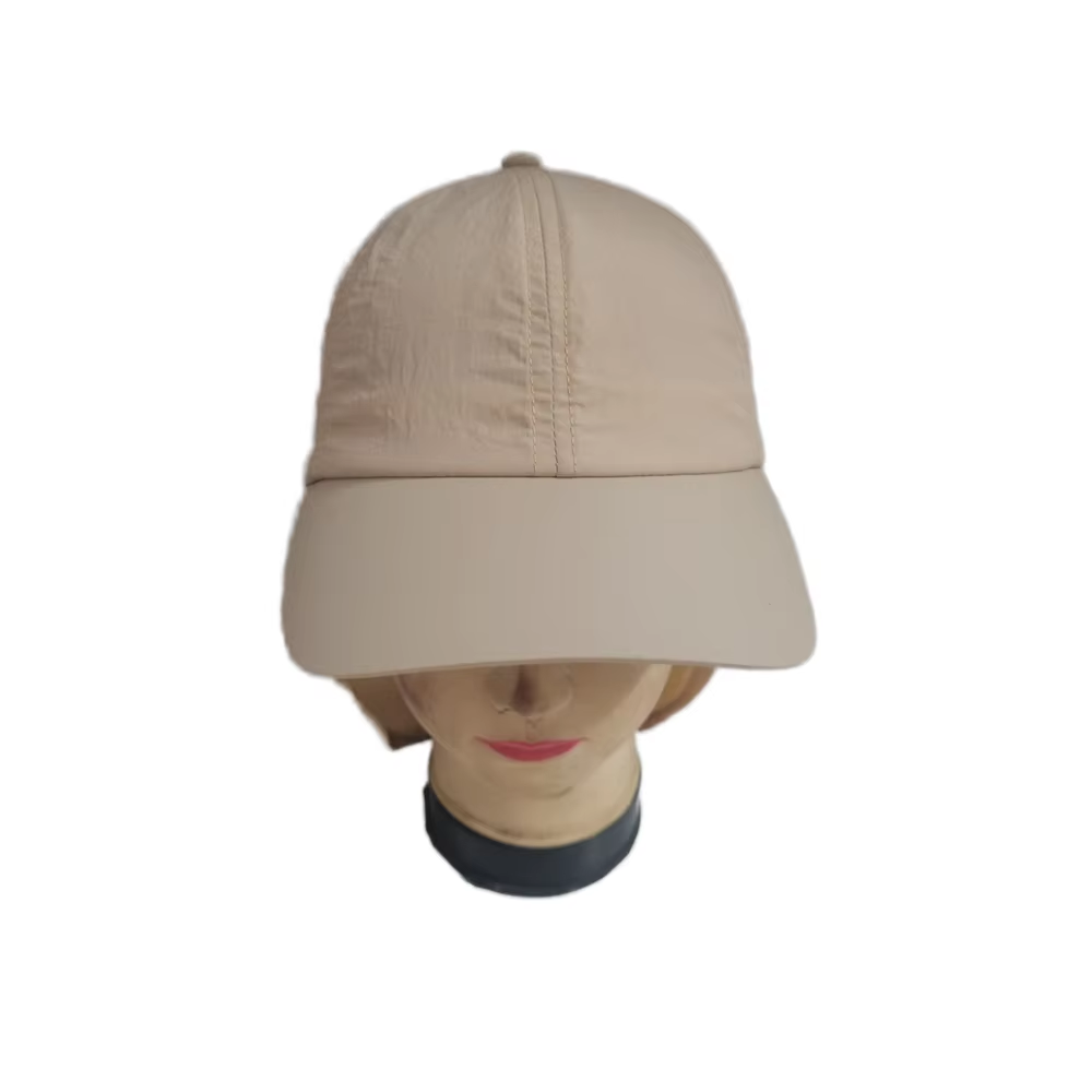 UN-0068 6 panel nylon neck flap baseball cap