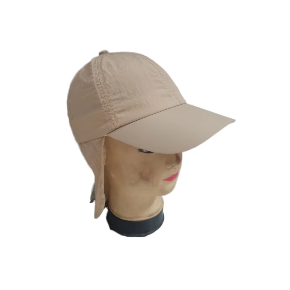 UN-0068 6 panel nylon neck flap baseball cap
