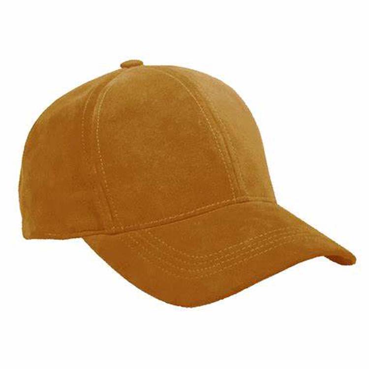 WP-0018 6 Panel Faux Suede Baseball Cap