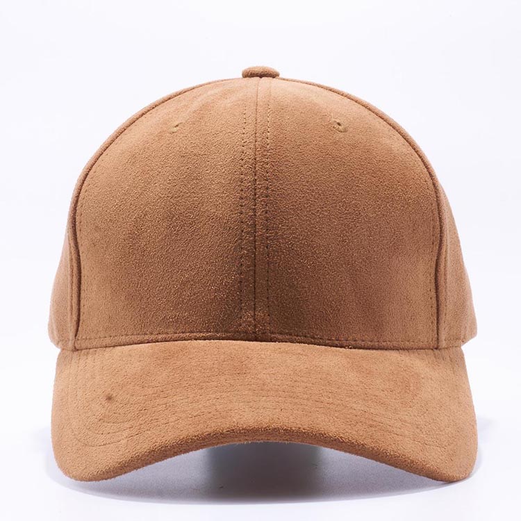 WP-0018 6 Panel Faux Suede Baseball Cap