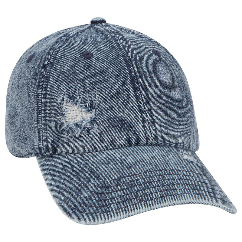 WP-0167distressed denim washed cap