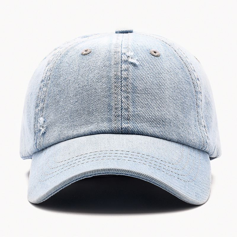 WP-0167distressed denim washed cap