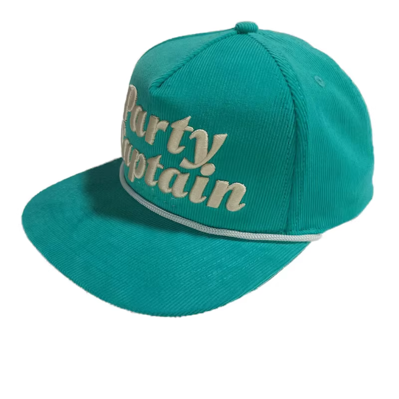 UN-0023 5 panel corduroy rope snapback cap