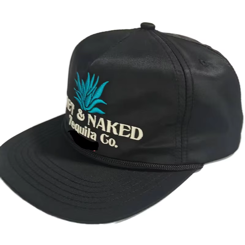 UN-0025 5 panel nylon rope snapback cap