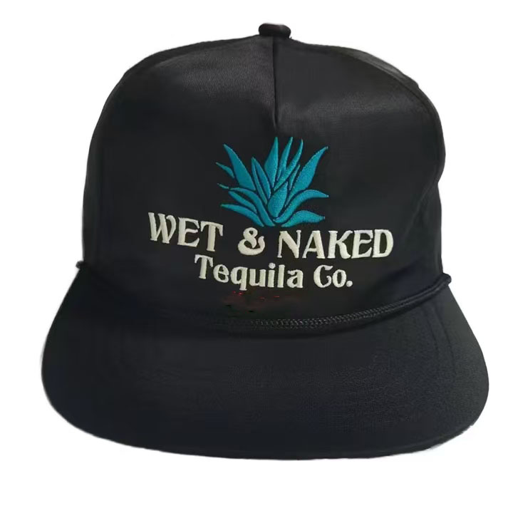 UN-0025 5 panel nylon rope snapback cap