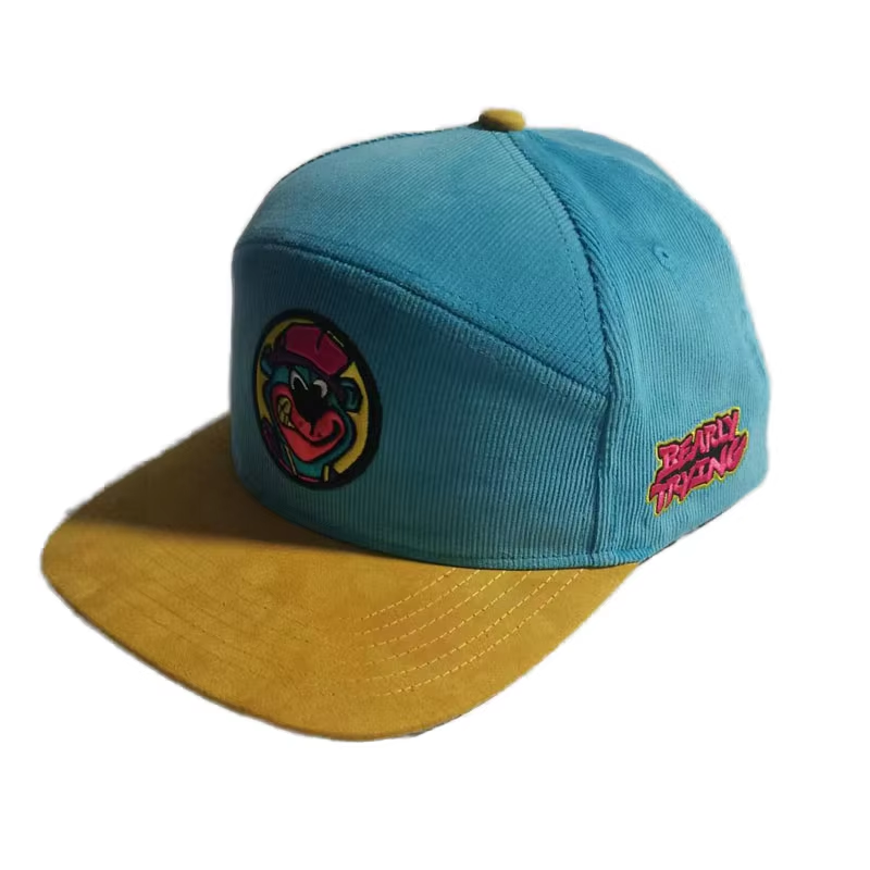 UN-0027 5 panel corduroy camper cap
