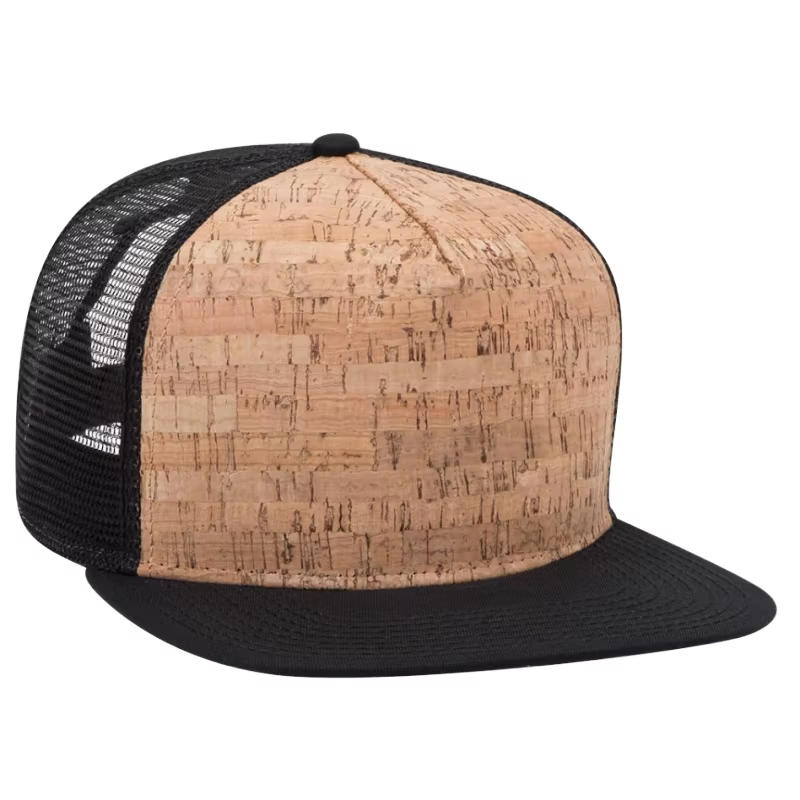 UN-0038 5 panel cork snapback cap