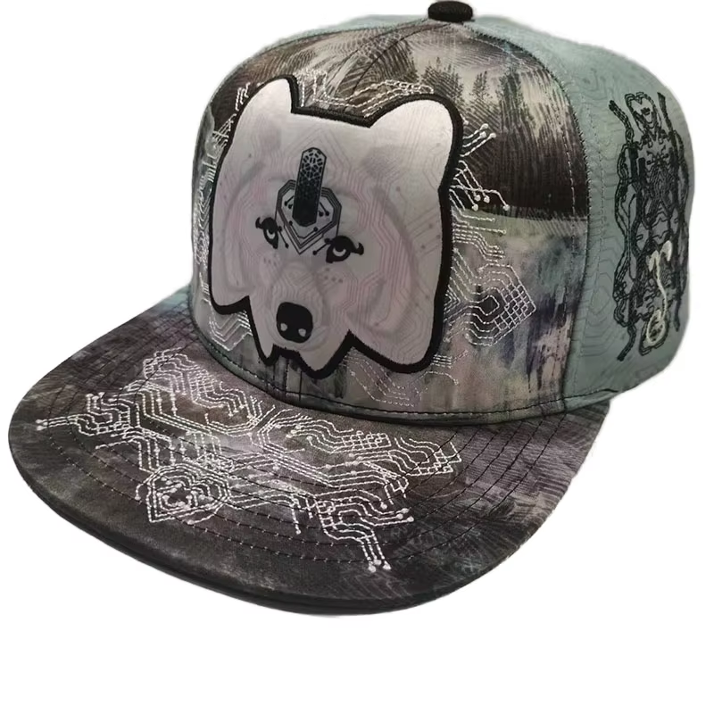 UN-0042 6 panel sblimation print snapback cap
