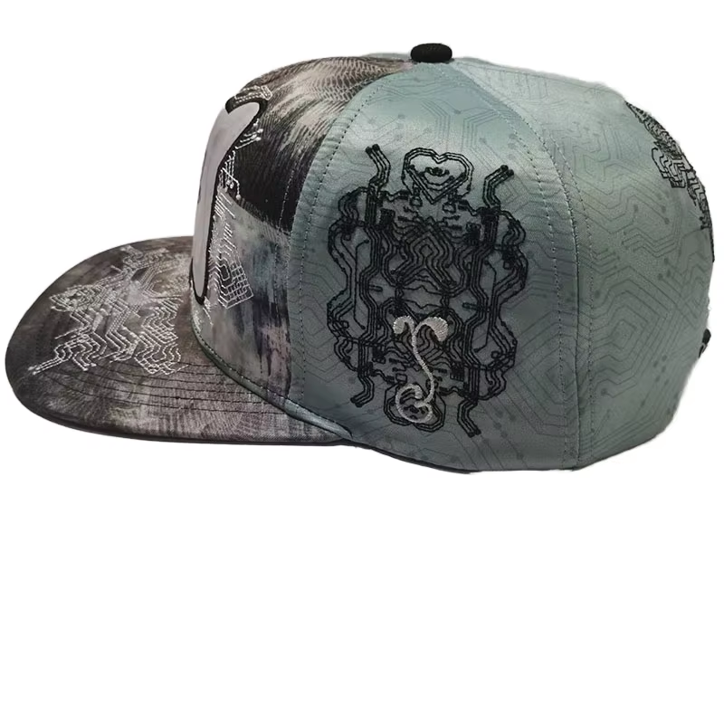 UN-0042 6 panel sblimation print snapback cap