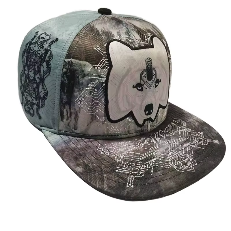 UN-0042 6 panel sblimation print snapback cap