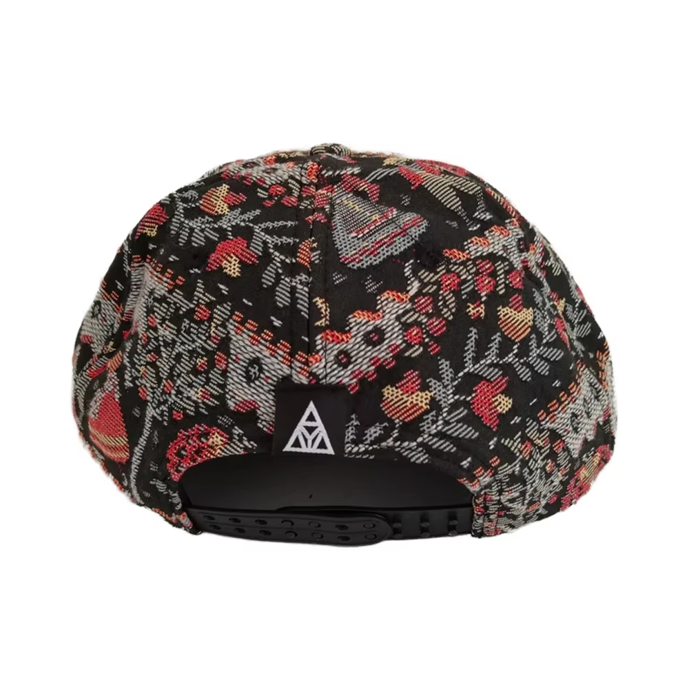 UN-0060 5 panel jacquard snapback cap