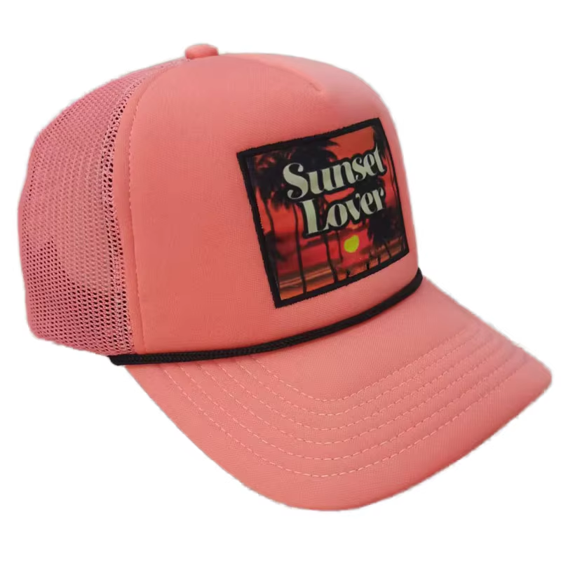 6 Panel Mesh Snapback Sport Cap