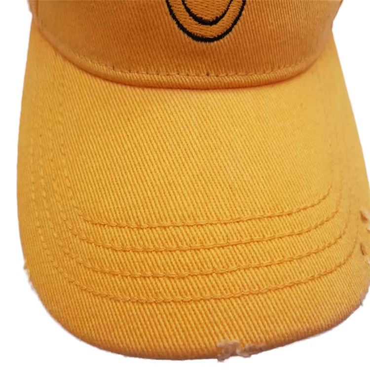 UN-0040 Washed distressed cotton sun visor