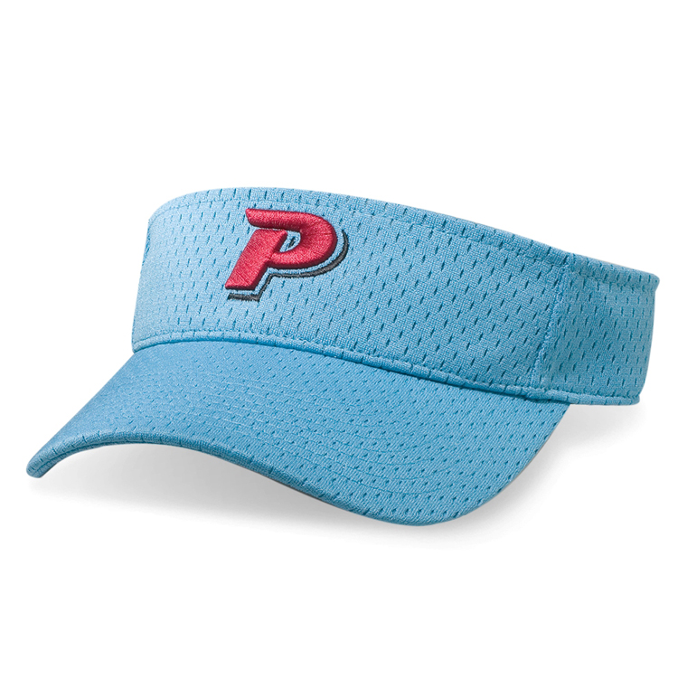 WP-0452 Mesh sports sun visor with contrast piping