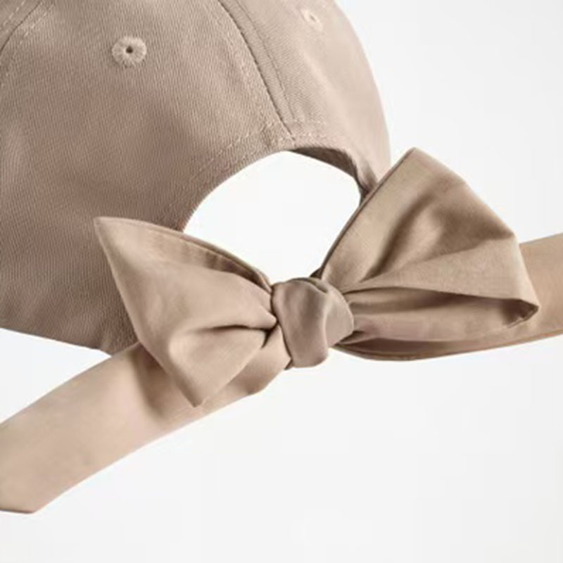 WP-1000 WOMEN 6 PANEL BASEBALL CAP WITH BOW