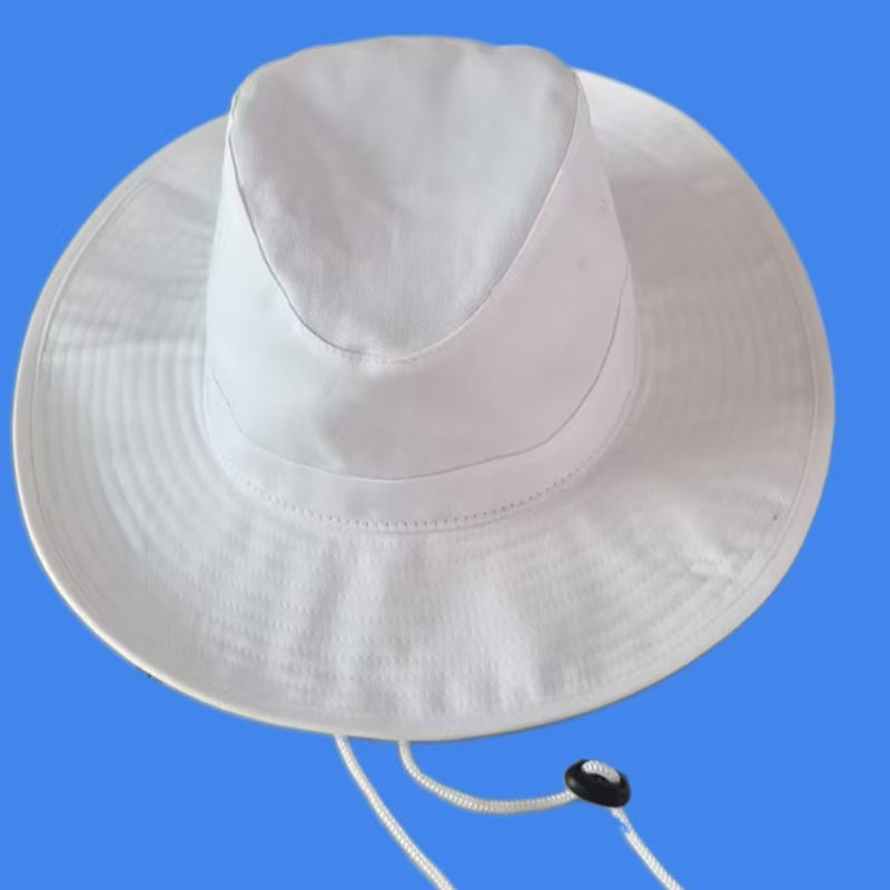 WP-1002 PLAIN WHITE WIDE BRIM BOONIE HAT