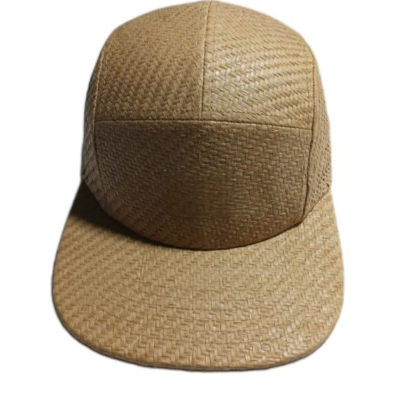 WP-1007 5 PANEL STRAW CAMPER CAP