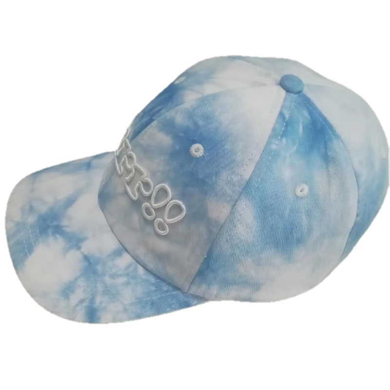 WP-1013 6 PANEL TIE DYE UNSTRUCTURED BASEBALL CAP