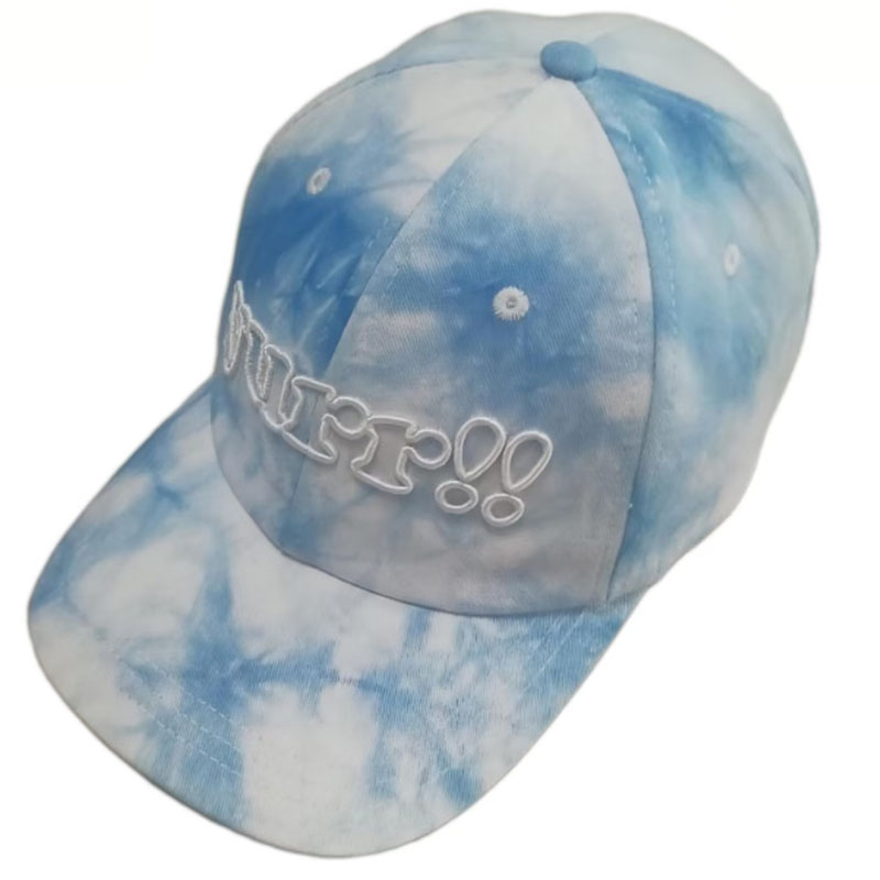 WP-1013 6 PANEL TIE DYE UNSTRUCTURED BASEBALL CAP
