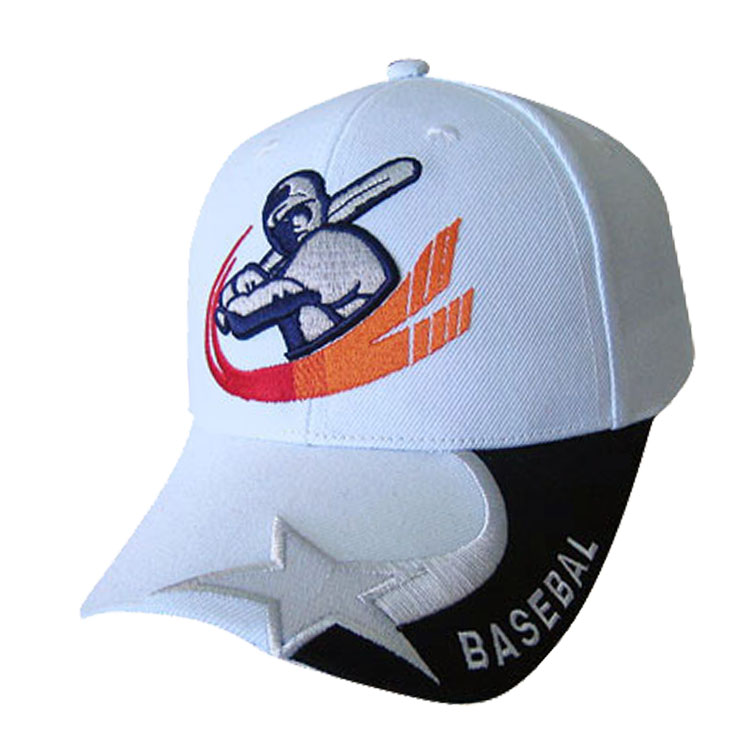 Blue 3D Embroidery Sport Caps