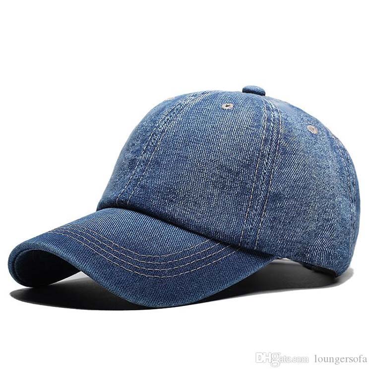 WP-0126 6 PANEL DENIM BASEBALL CAP WASHED