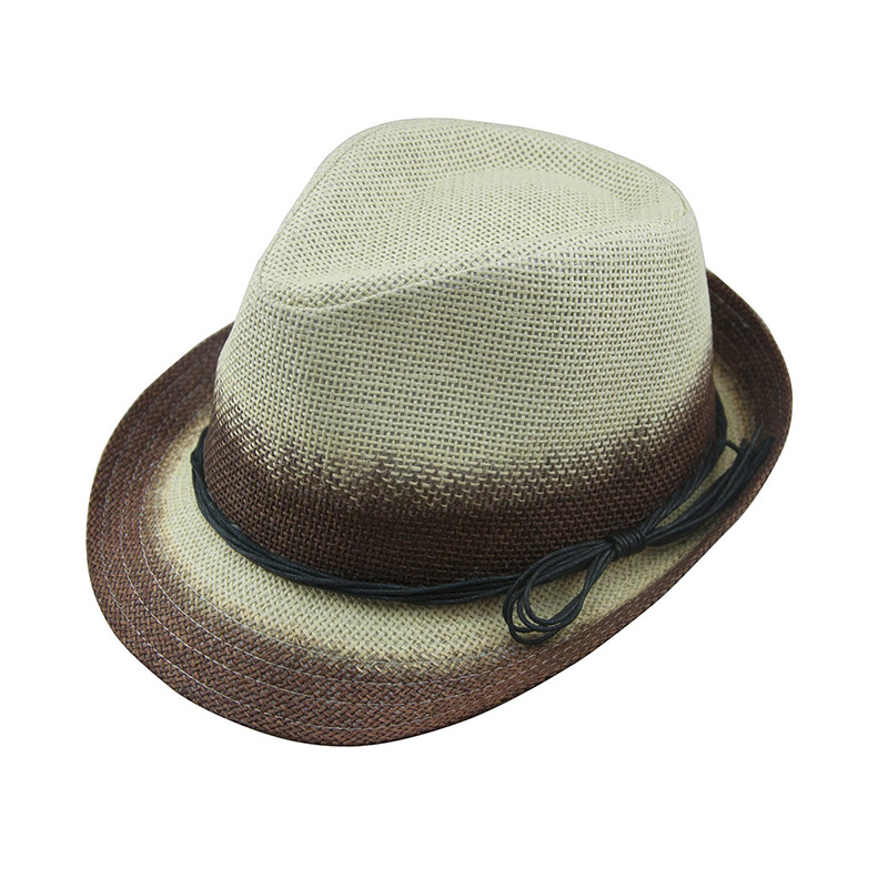 STRW-0003 Ombre Gradient Straw Fedora Hat